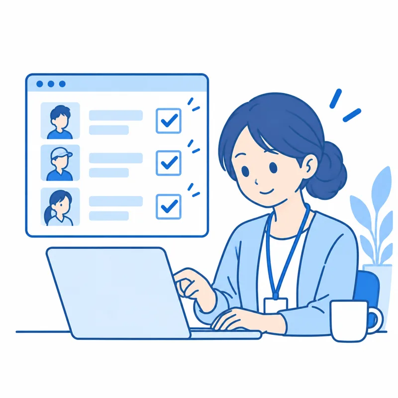 実施者の確認のイラスト