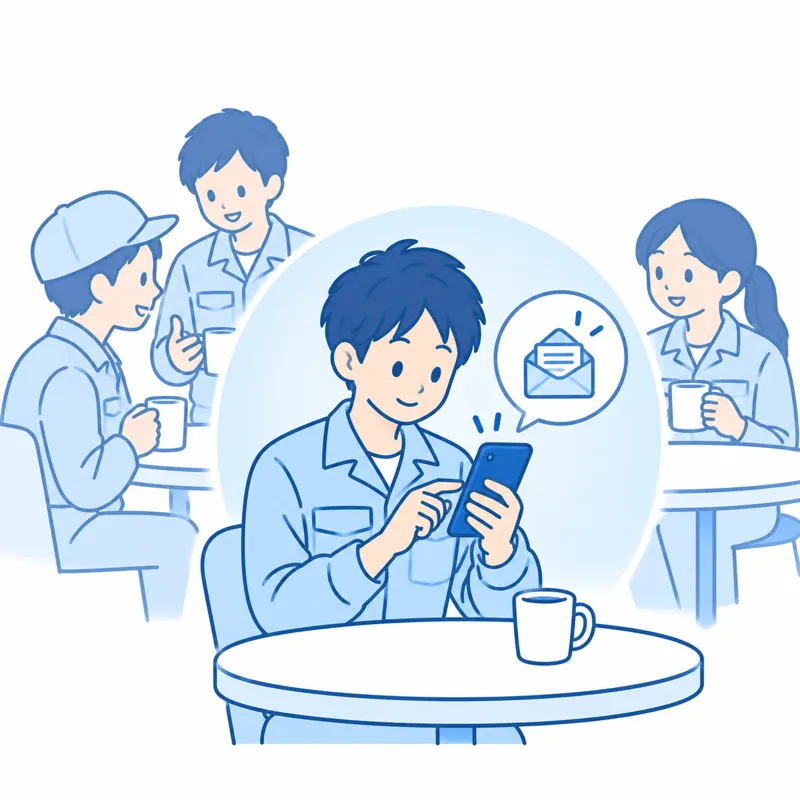 本人への通知のイラスト