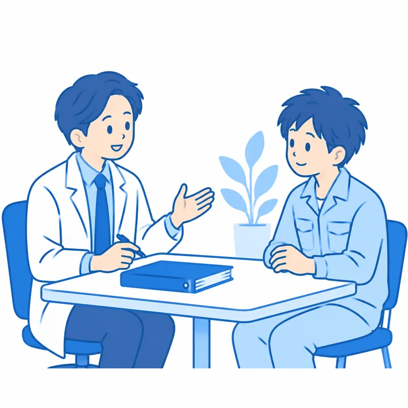 面接指導・保存のイラスト